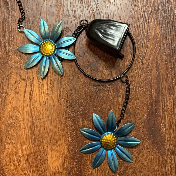 Sunset Vista Designs 34.5” Butterfly Wind Bell, Indoor/Outdoor Garden Chime Blue - Picture 4 of 7